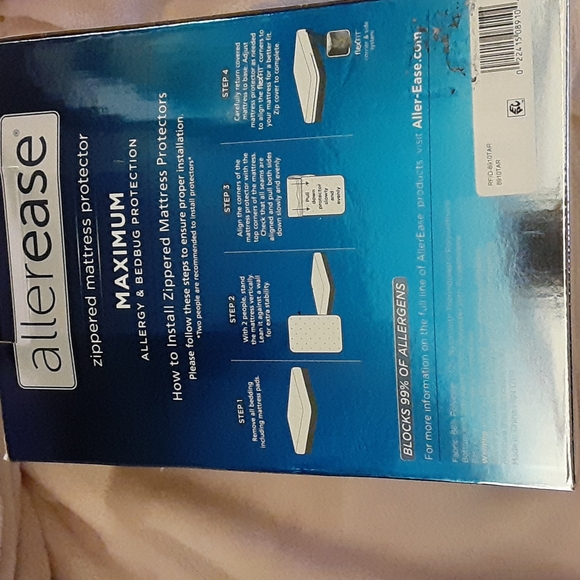 Allerease Maximum Zippered mattress Protector allergy bedbug protect White New… - Picture 4 of 4